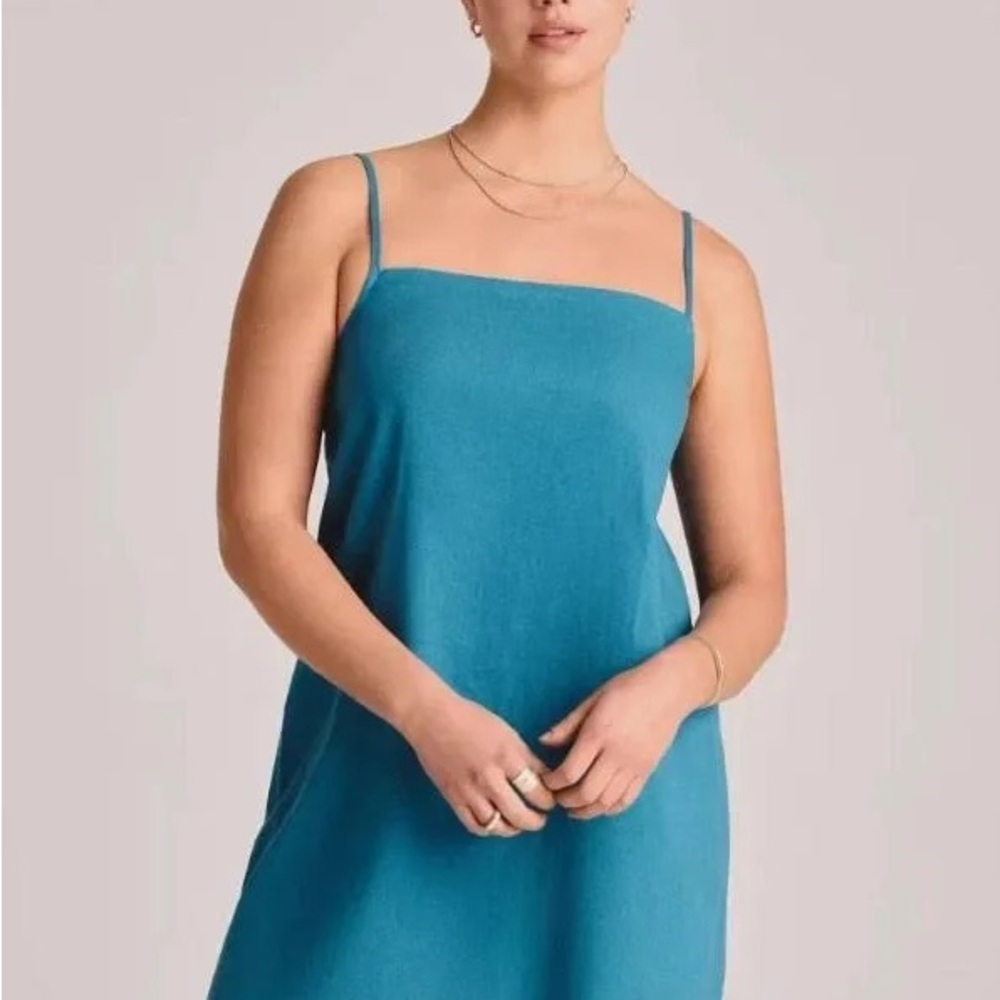 Vitamin A Teal Slip Swim Dress